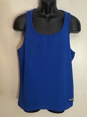 Ball Stretch Ribbed Tank Top 19.5" armpit to armpit unstretched Gently worn